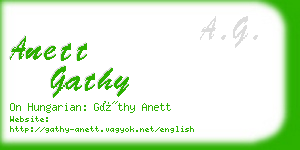 anett gathy business card